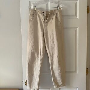 Shein small cream baggy jeans